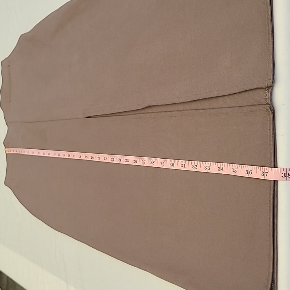 Stockholm Atelier Brown Knit Pencil Skirt with Front Slit Size Small - Picture 4 of 8